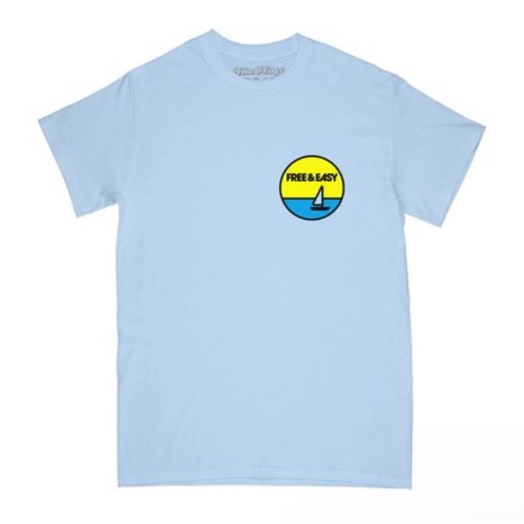 Free & Easy Sailboat SS Tee Powder Blue Small - Picture 2 of 8